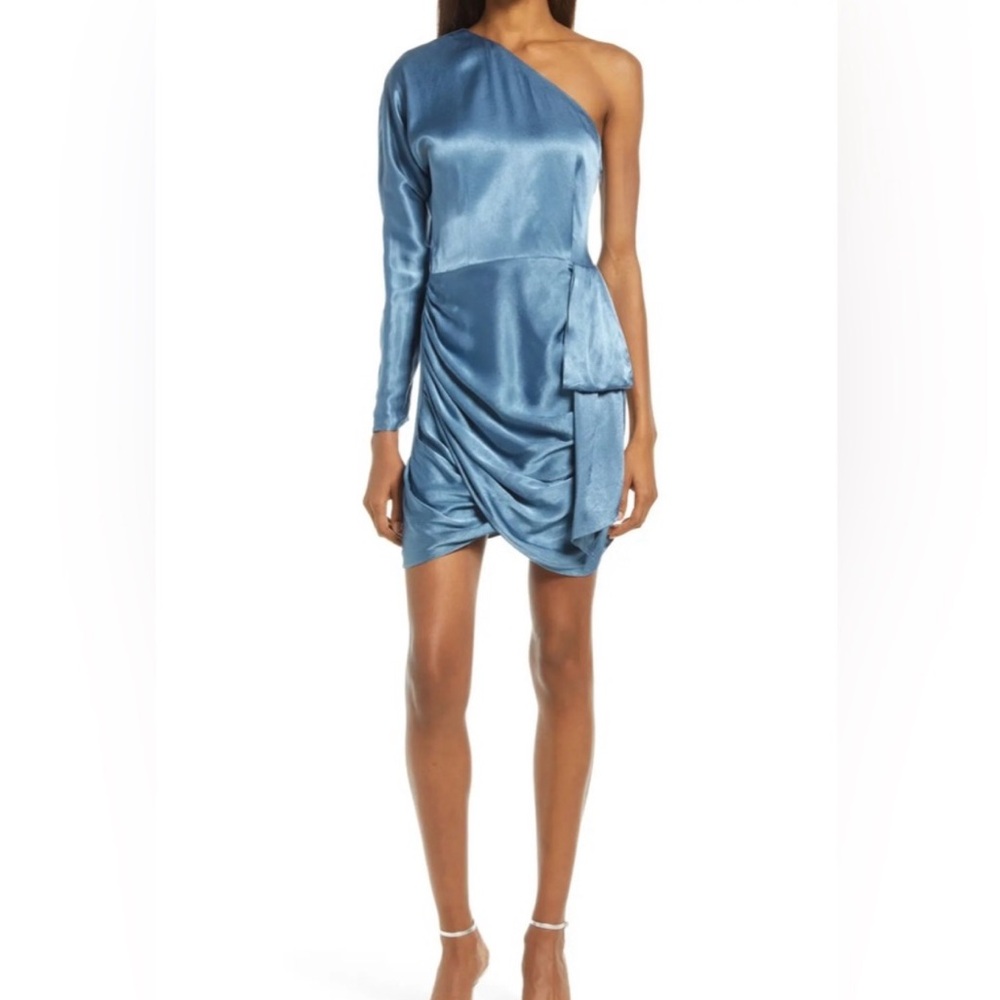 Elliatt Blue Asymmetrical Mini Skirt
